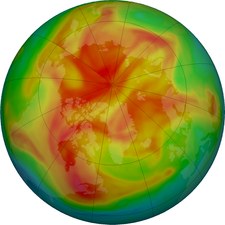 Arctic ozone map for 30 March 2023
